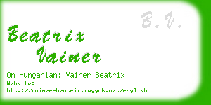 beatrix vainer business card